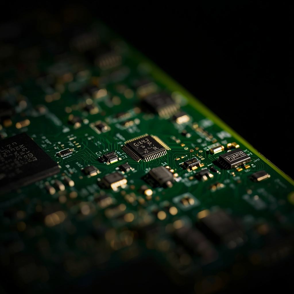 Makroaufnahme einer Platine mit GPS-Modul