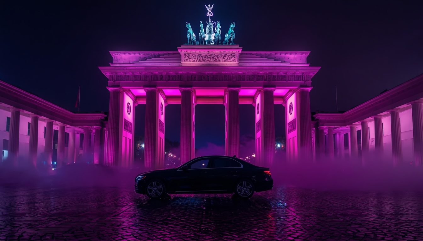 Brandenburg Gate in Berlin at night